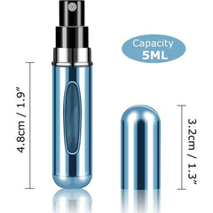 10pcs 5ml Mini Refillable Perfume Bottle Travel Spray Scent Pump Empty Container