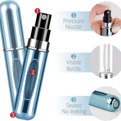 10pcs 5ml Mini Refillable Perfume Bottle Travel Spray Scent Pump Empty Container