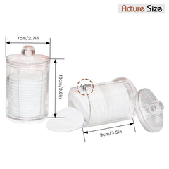 Clear Acrylic Cotton Swabs Dispenser Bathroom Storage Canister