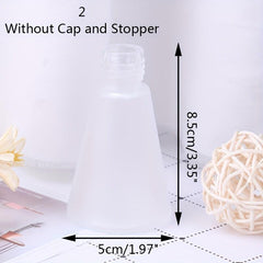 Glass Aroma Diffuser Empty Bottles Scrub Cone Containers