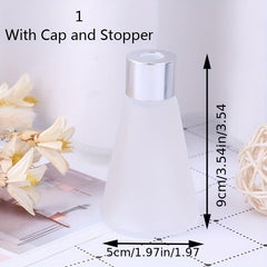 Glass Aroma Diffuser Empty Bottles Scrub Cone Containers