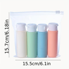 4Pcs Travel Bottles 50ml BPA Leak Proof Refillable Liquid Travel Tubs