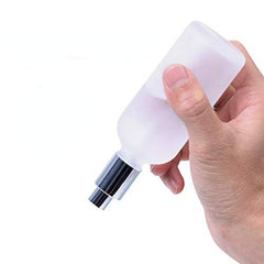 2pcs Frosted Glass Spray Bottles 100ml Silvery Aluminum Sprayer