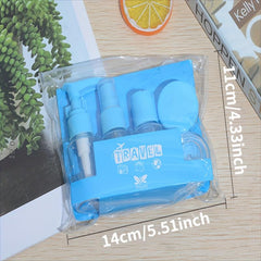7pcs Travel Bottles Set Empty Lotion Shampoo Mini Face Cream Pot Transparent