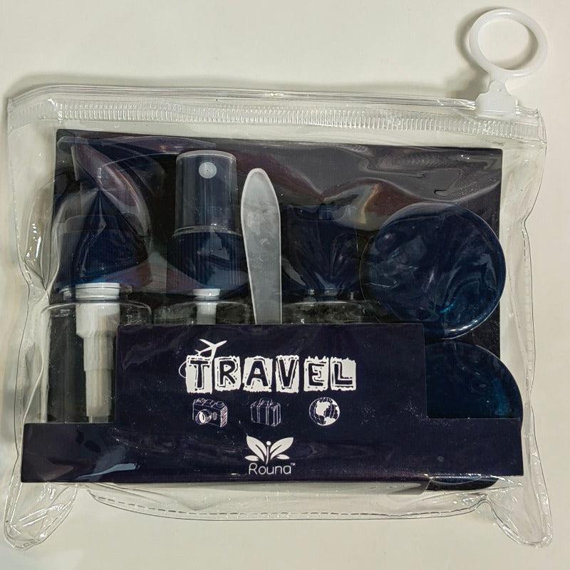 7pcs Travel Bottles Set Empty Lotion Shampoo Mini Face Cream Pot Transparent