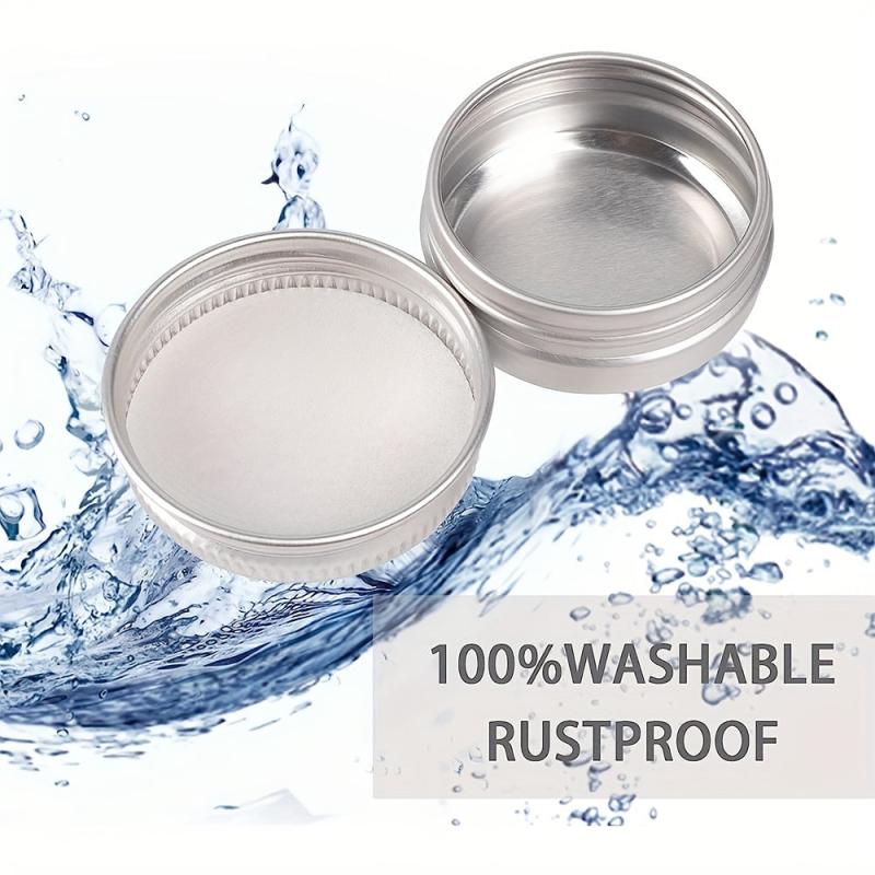 32pcs 0.5oz Aluminum Tin Jars with Screw Lid & Labels