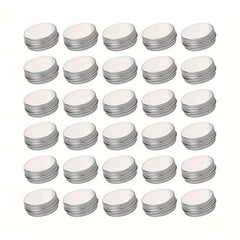 32pcs 0.5oz Aluminum Tin Jars with Screw Lid & Labels