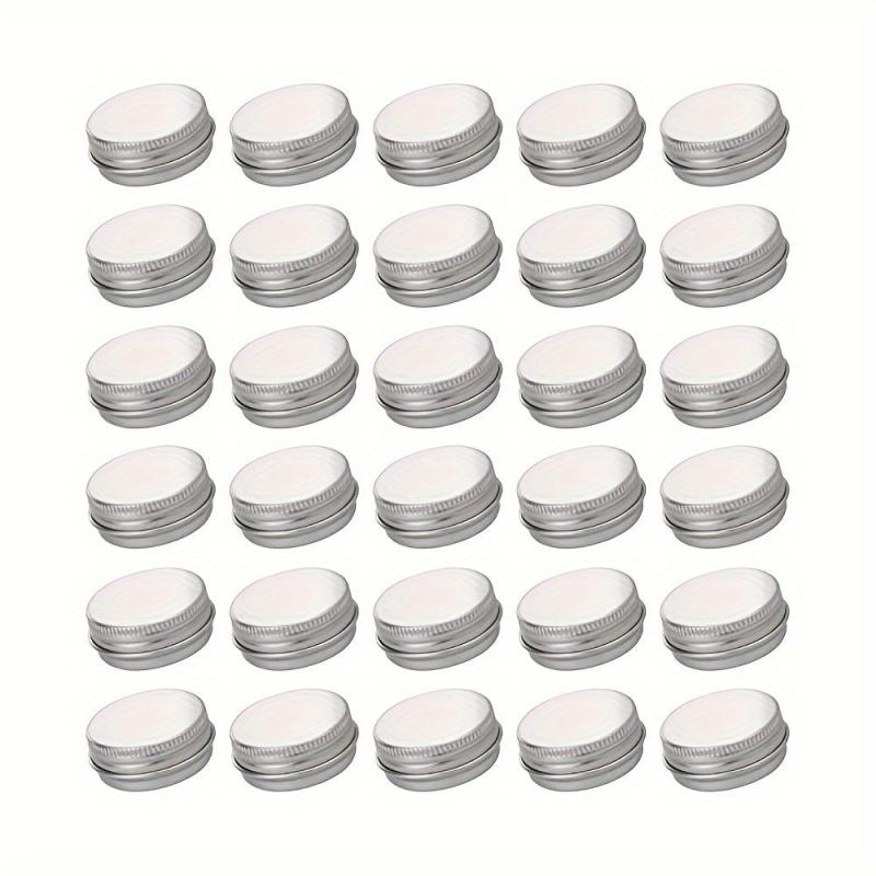32pcs 0.5oz Aluminum Tin Jars with Screw Lid & Labels