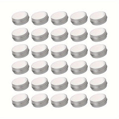 32pcs 0.5oz Aluminum Tin Jars with Screw Lid & Labels