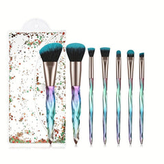Crystal Handle Makeup Brush Set 5pcs Synthetic Bristles