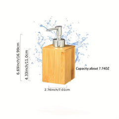 Wooden Soap Dispenser with Press Pump for Hotel Bathroom Use