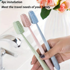 4pcs Toothbrush Head Cap Cover Case Protector for Travel Hiking Camping