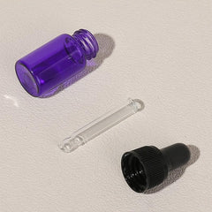 2pcs 5ml Purple Dropper Bottles with Cap for Samples and Oils