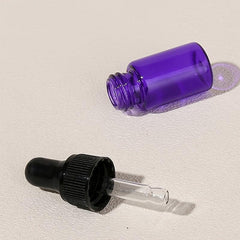 2pcs 5ml Purple Dropper Bottles with Cap for Samples and Oils
