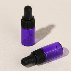 2pcs 5ml Purple Dropper Bottles with Cap for Samples and Oils