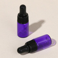 2pcs 5ml Purple Dropper Bottles with Cap for Samples and Oils