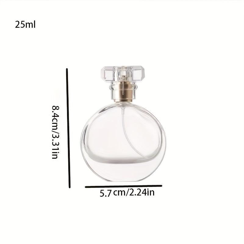 25ml Round Perfume Atomizer Spray Bottle Metal Cosmetic Sample Glass Bottle
