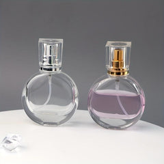 25ml Round Perfume Atomizer Spray Bottle Metal Cosmetic Sample Glass Bottle