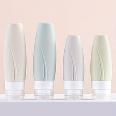 4pcs 60ml Silicone Travel Bottles Set Leak Proof Squeezable for Toiletries Carry