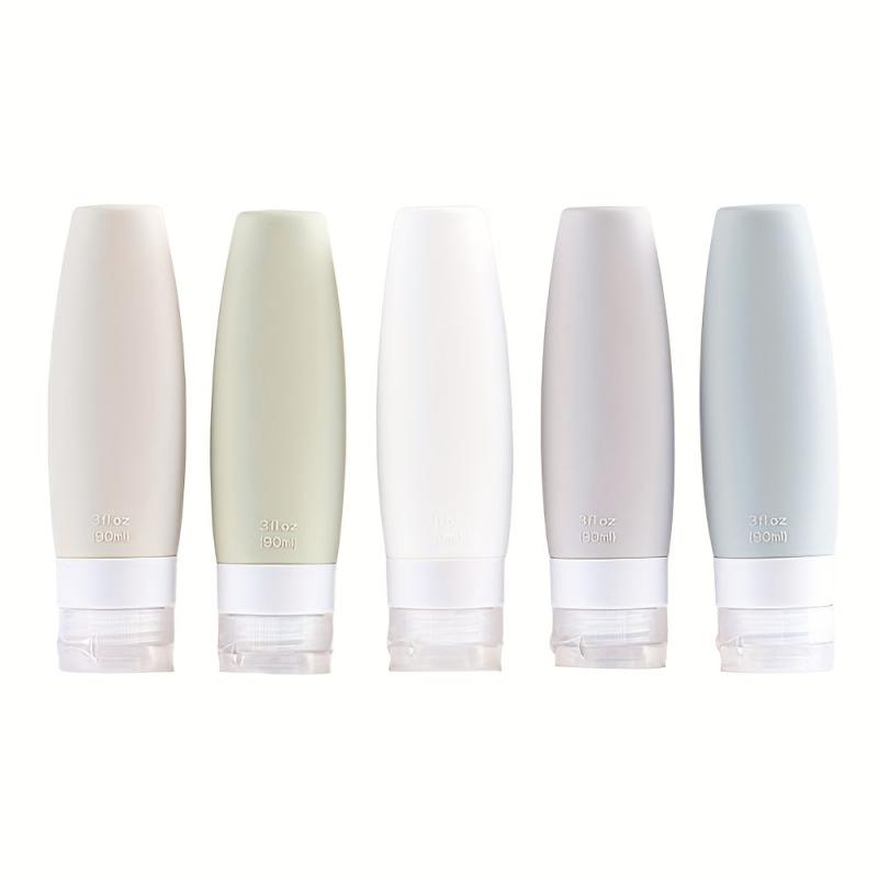 4pcs 60ml Silicone Travel Bottles Set Leak Proof Squeezable for Toiletries Carry