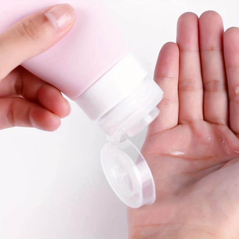4pcs 60ml Silicone Travel Bottles Set Leak Proof Squeezable for Toiletries Carry
