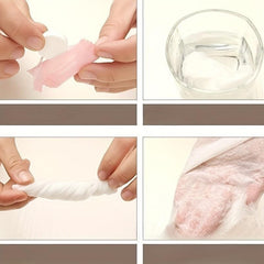 1pair Disposable Compressed Towel Full Cotton Portable Facial Cleansing Towel