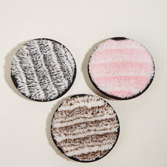Reusable Makeup Remover Pads Double Sided Stripes Deep Skin Care Makeup Pad