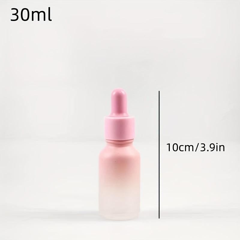 Frosted Glass Dropper Bottle Gradient Pink Essential Dropper Vials