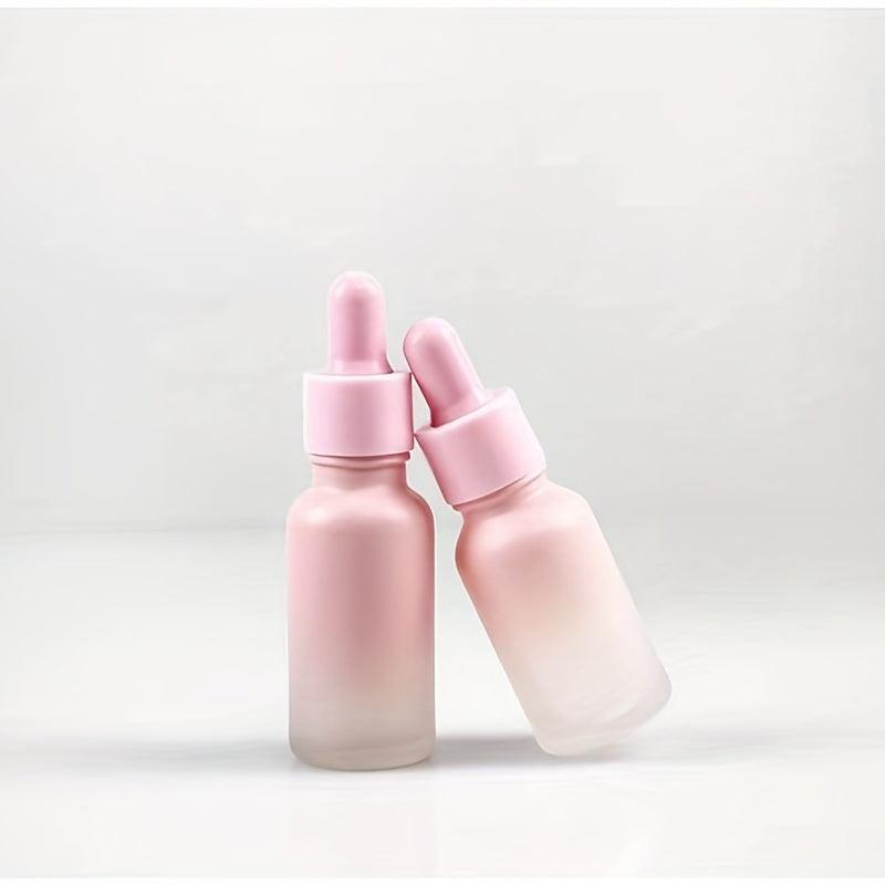 Frosted Glass Dropper Bottle Gradient Pink Essential Dropper Vials