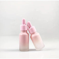 Frosted Glass Dropper Bottle Gradient Pink Essential Dropper Vials