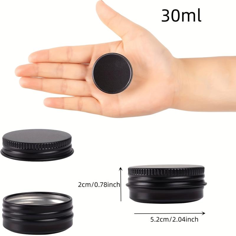 2pcs 30ml 1oz Aluminum Tin Cans Screw Top Round Jar for Lip Balm Cosmetic