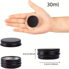 2pcs 30ml 1oz Aluminum Tin Cans Screw Top Round Jar for Lip Balm Cosmetic