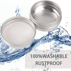 2pcs 30ml 1oz Aluminum Tin Cans Screw Top Round Jar for Lip Balm Cosmetic
