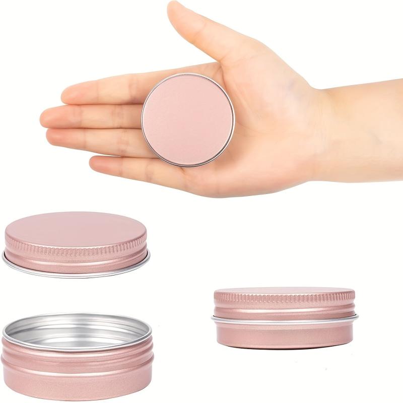 2pcs 30ml 1oz Aluminum Tin Cans Screw Top Round Jar for Lip Balm Cosmetic