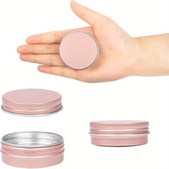 2pcs 30ml 1oz Aluminum Tin Cans Screw Top Round Jar for Lip Balm Cosmetic