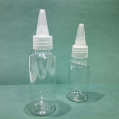 2pcs Squeeze Bottles 30ml & 50ml Twist Cap for Oils Crafts Art Glue Ink