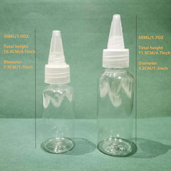 2pcs Squeeze Bottles 30ml & 50ml Twist Cap for Oils Crafts Art Glue Ink