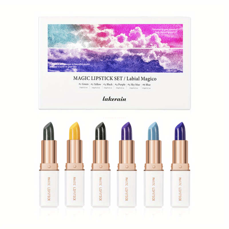 6-Pack Temperature Changing Lip Balm Set