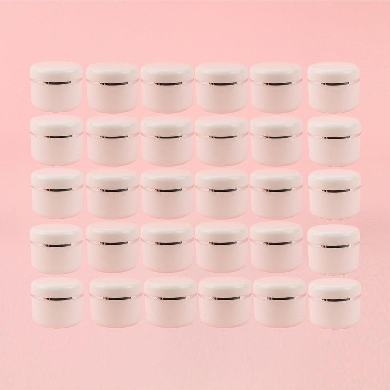 30pcs 10ml Cosmetic Jars with Liners and Lids for Creams Lotions Lip Balm