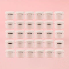 30pcs 10ml Cosmetic Jars with Liners and Lids for Creams Lotions Lip Balm