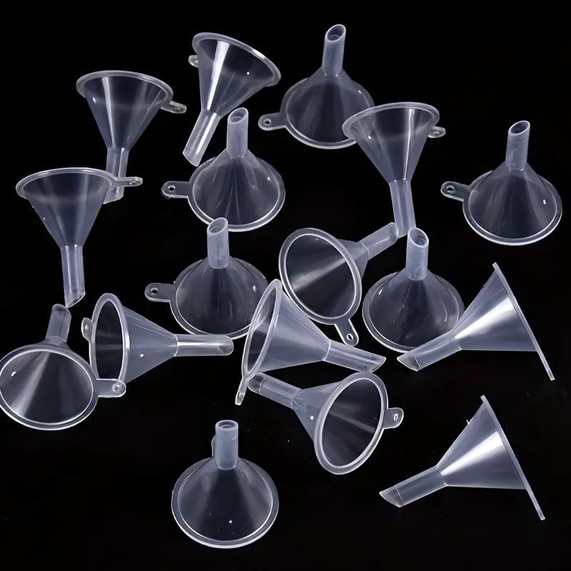 6Pcs Small Funnel Mini Funnel Clear Plastic Funnels Essential Oils Perfumes