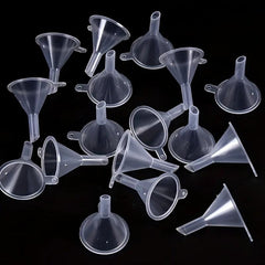 6Pcs Small Funnel Mini Funnel Clear Plastic Funnels Essential Oils Perfumes