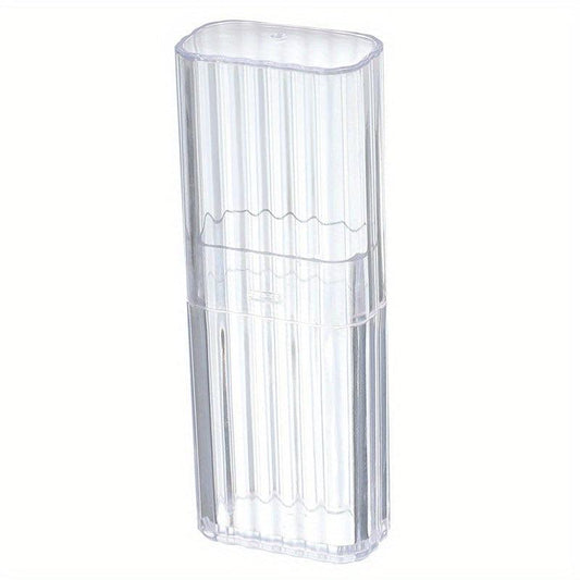 Travel Makeup Swabs Organizer Box Clear Container Home Swab Case