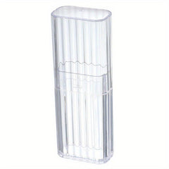 Travel Makeup Swabs Organizer Box Clear Container Home Swab Case