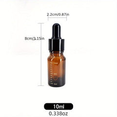 5pcs Amber Essential Perfume Glass Dropper Bottles Set
