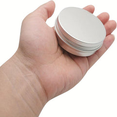 12pcs 2oz Aluminum Tin Jar for Cosmetics Skincare Screw Lid Round Container