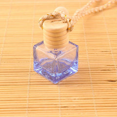 Car Hanging Glass Pendant Empty Bottle For Perfume Air Freshener