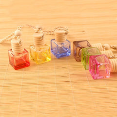 Car Hanging Glass Pendant Empty Bottle For Perfume Air Freshener