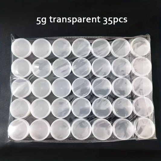 35pcs 5g Sample Containers With Lids for Makeup Lotion Eye Shadow