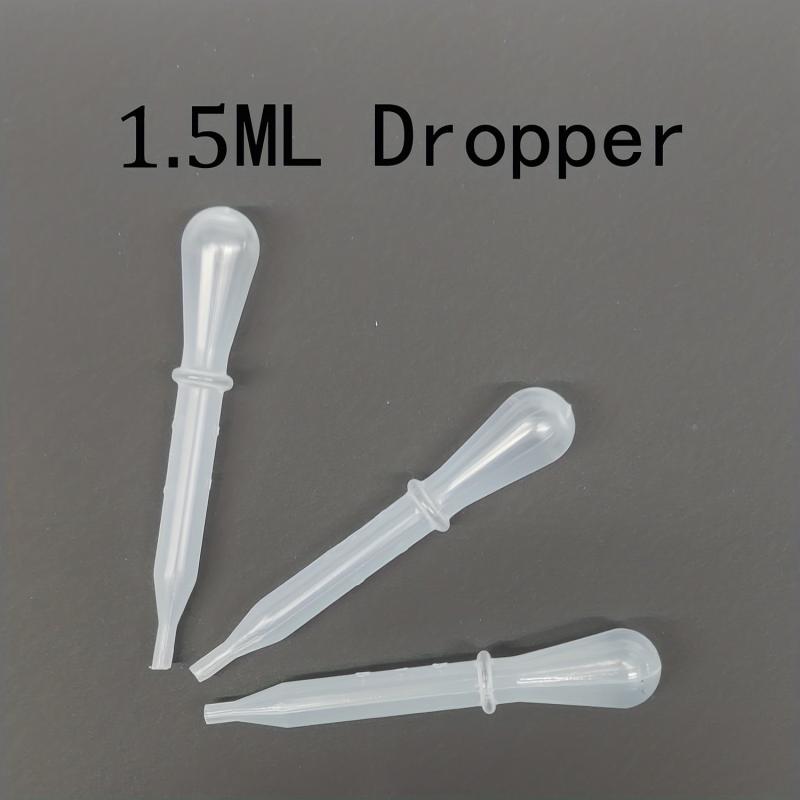 20pcs Disposable Plastic Transfer Pipettes 1.5ml Liquid Droppers Lab Science Art